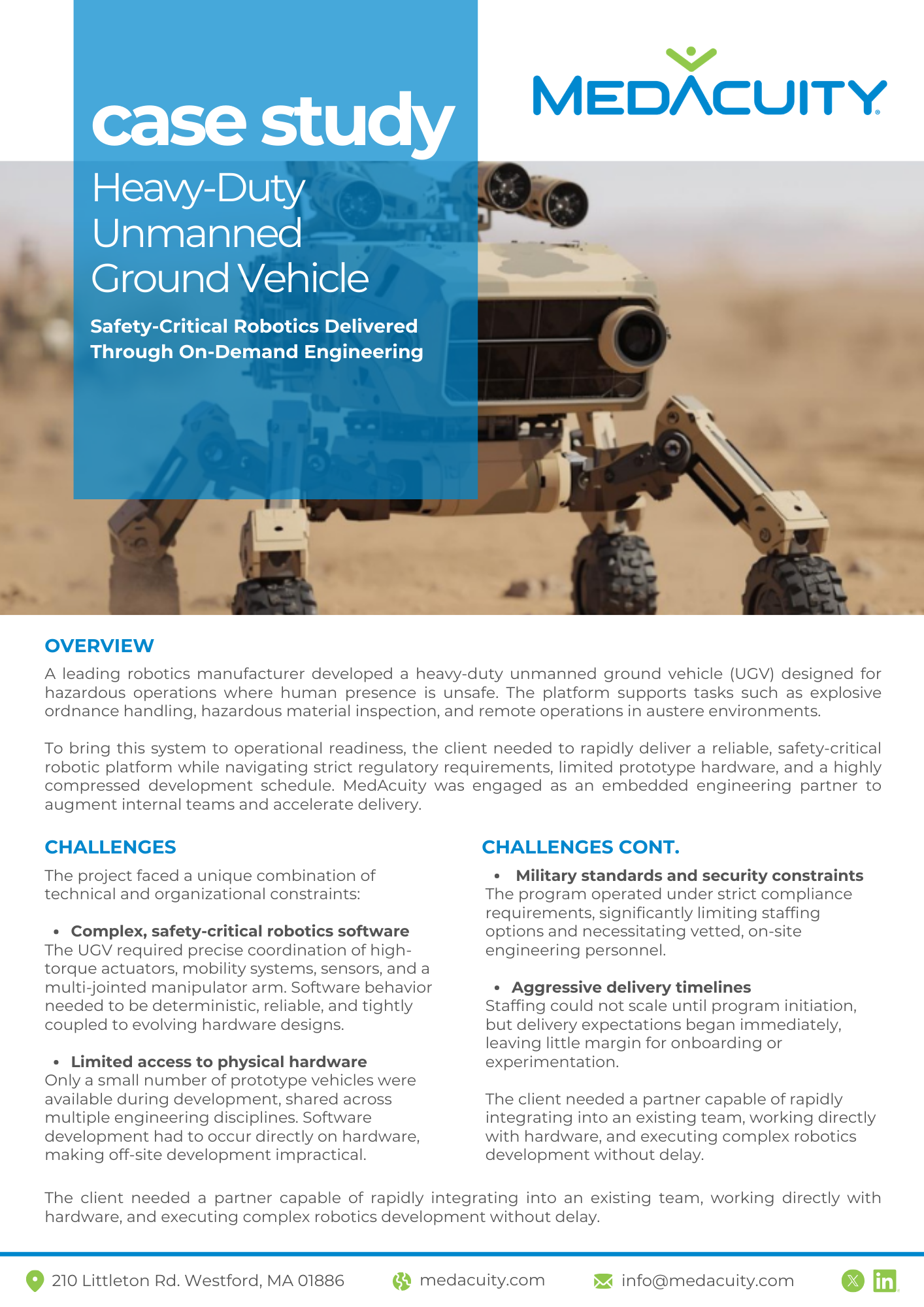 Unmanned Ground Vehicle Case Study